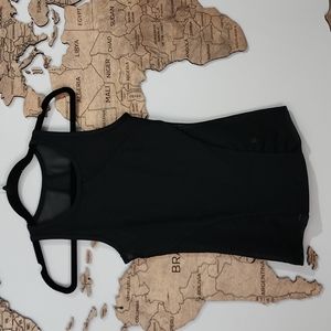 Vina mesh tank top, athletic wear black xs
